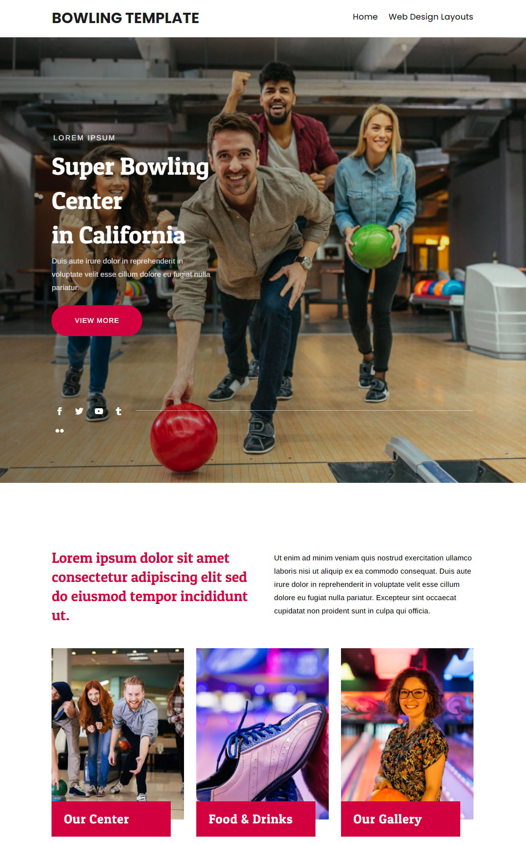 10064 – Bowling Website Design