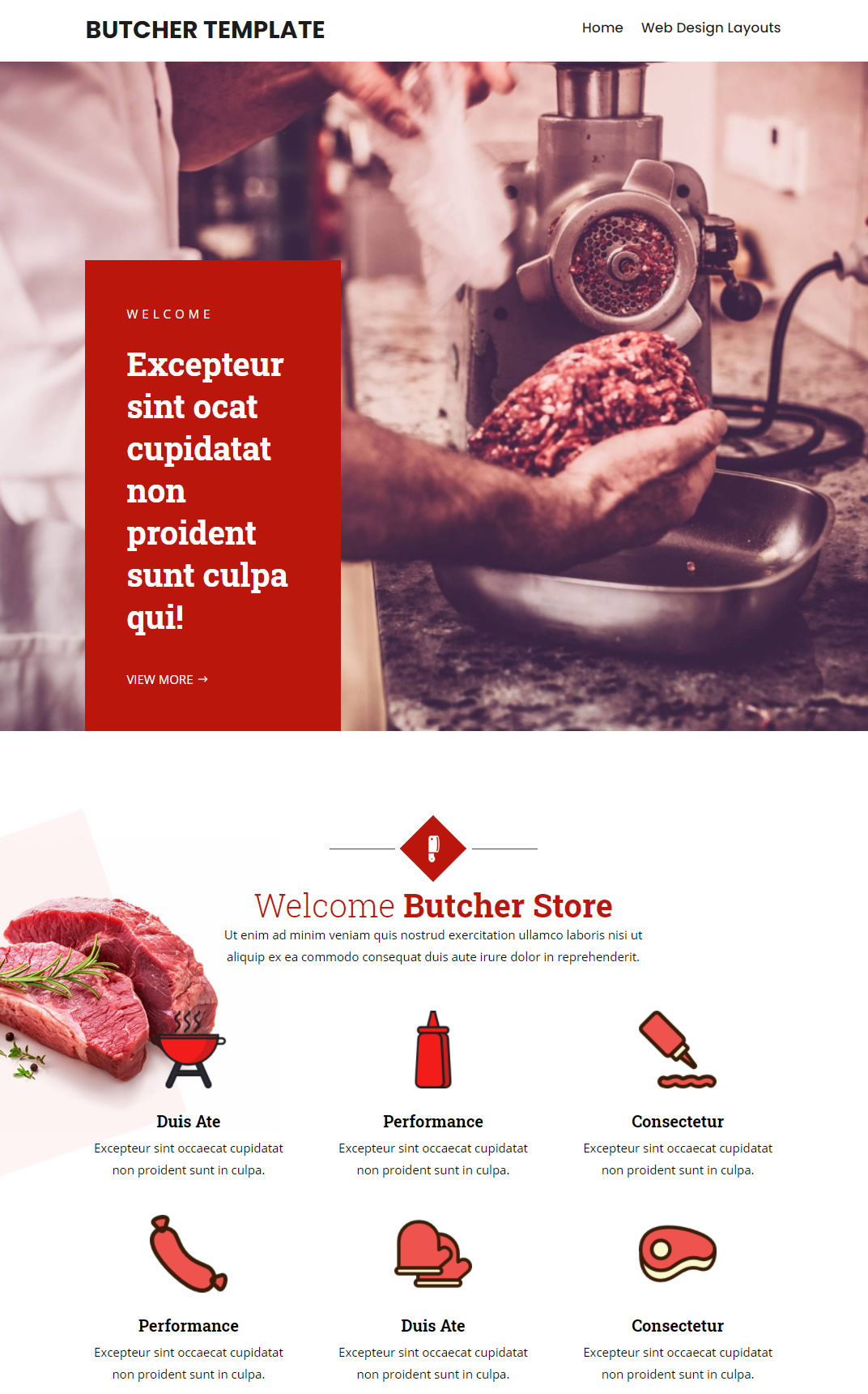 10070 – Butcher Website Design