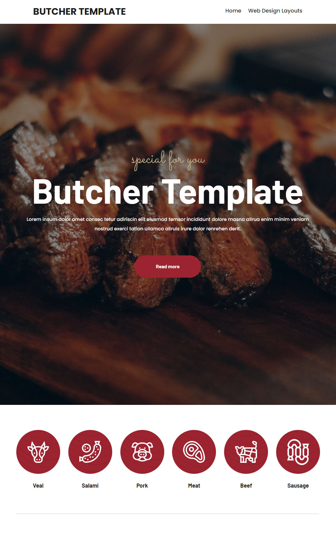 10071 – Butcher Website Design