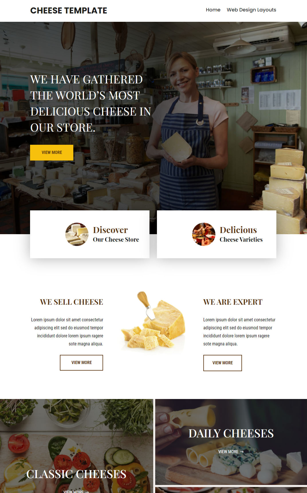 10086 – Cheese Website Design