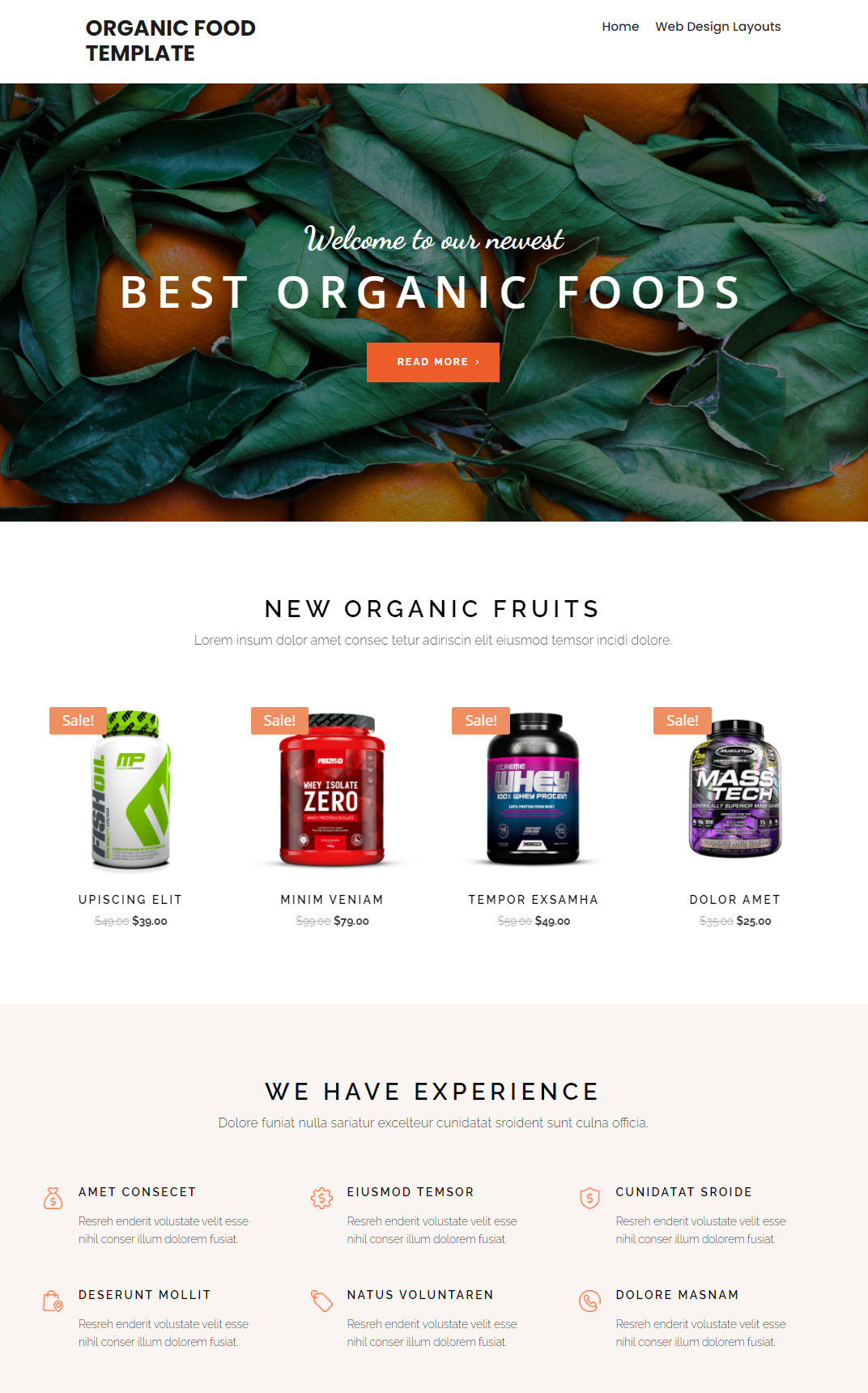 10346 – Organic Food Website Design
