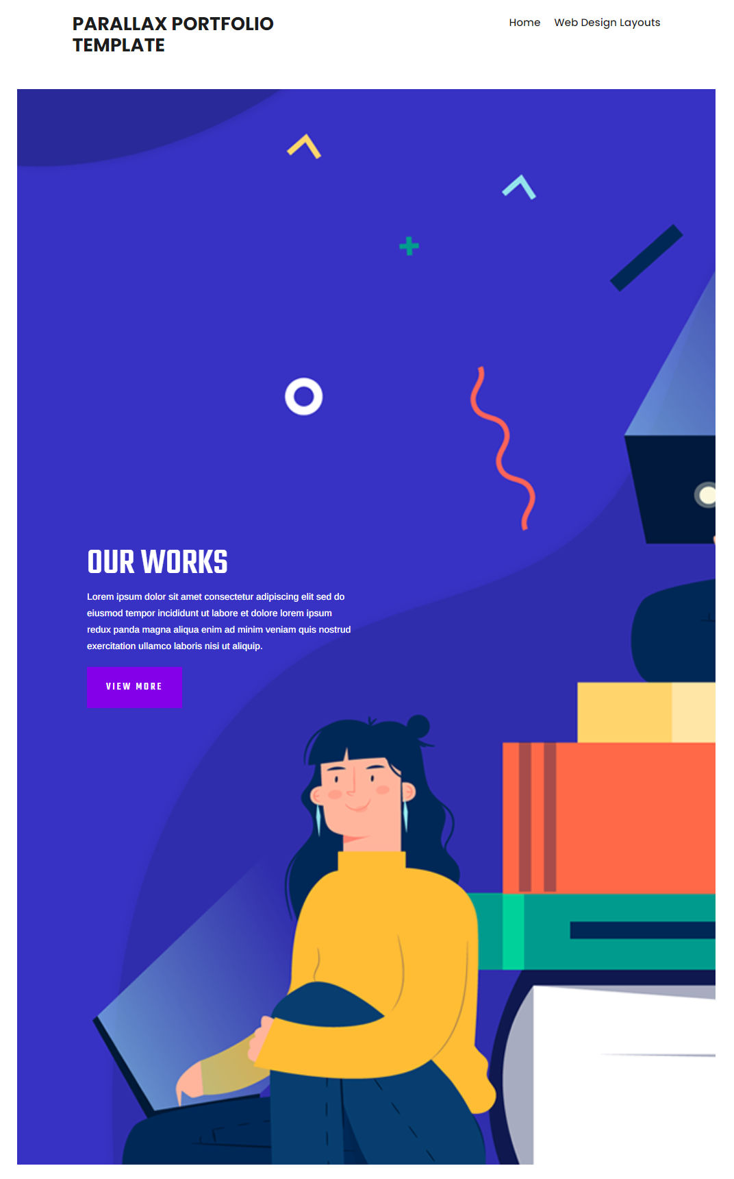 10350 – Parallax Portfolio Website Design