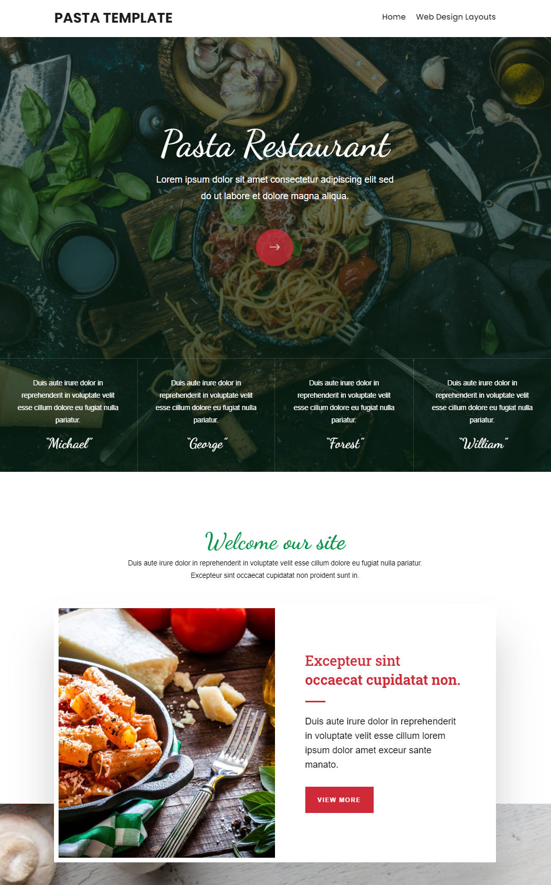 10352 – Pasta Website Design