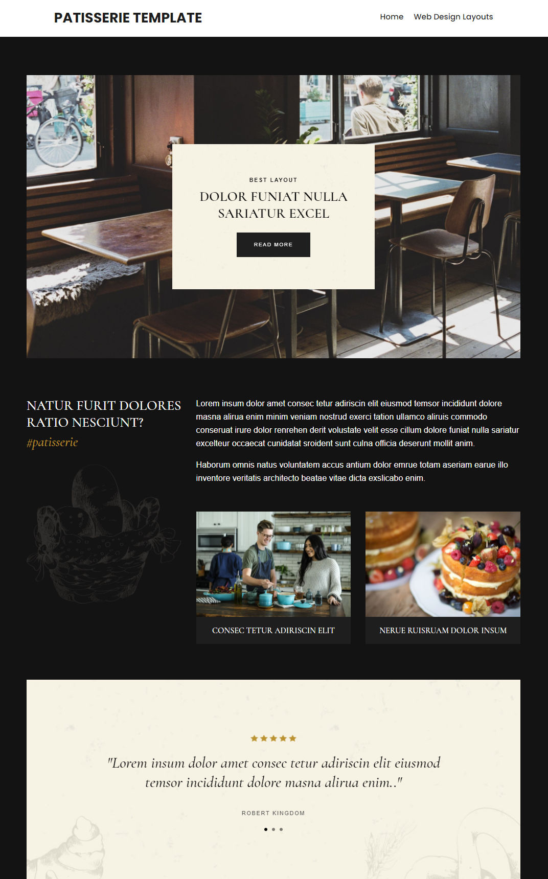 10354 – Patisserie Website Design