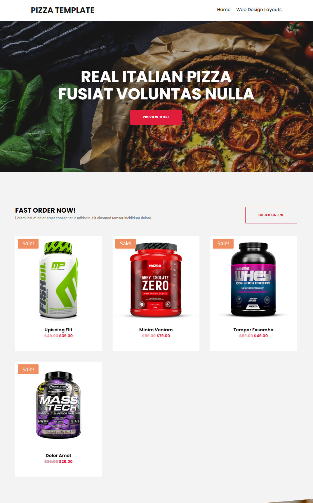 10365 – Pizza Website Design