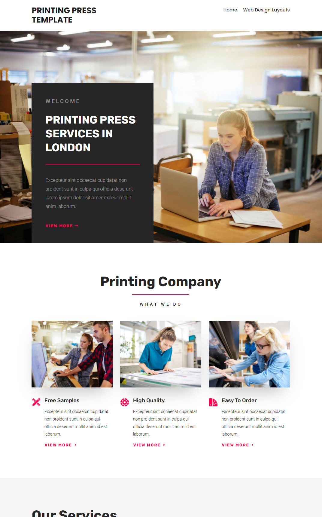 10380 – Printing Press Website Design