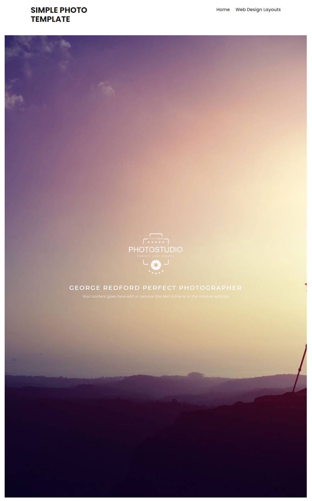 10437 – Simple Photo Website Design