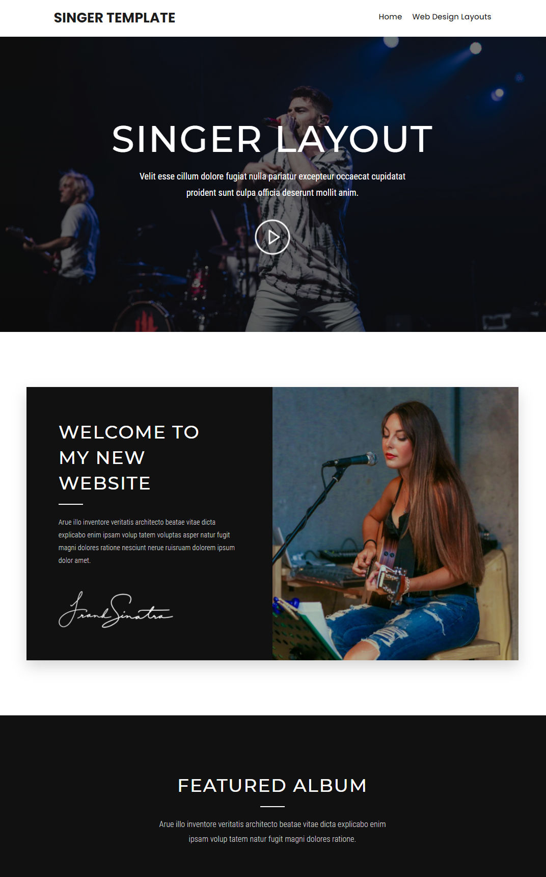 10440 – Singer Website Design