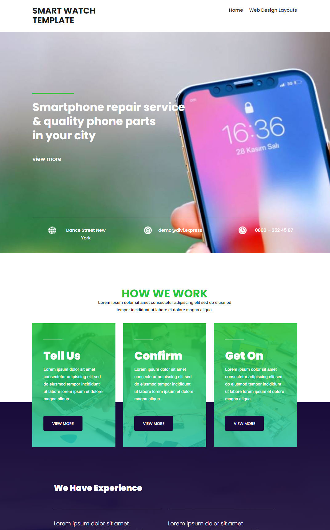 10444 – Smart Watch Website Design