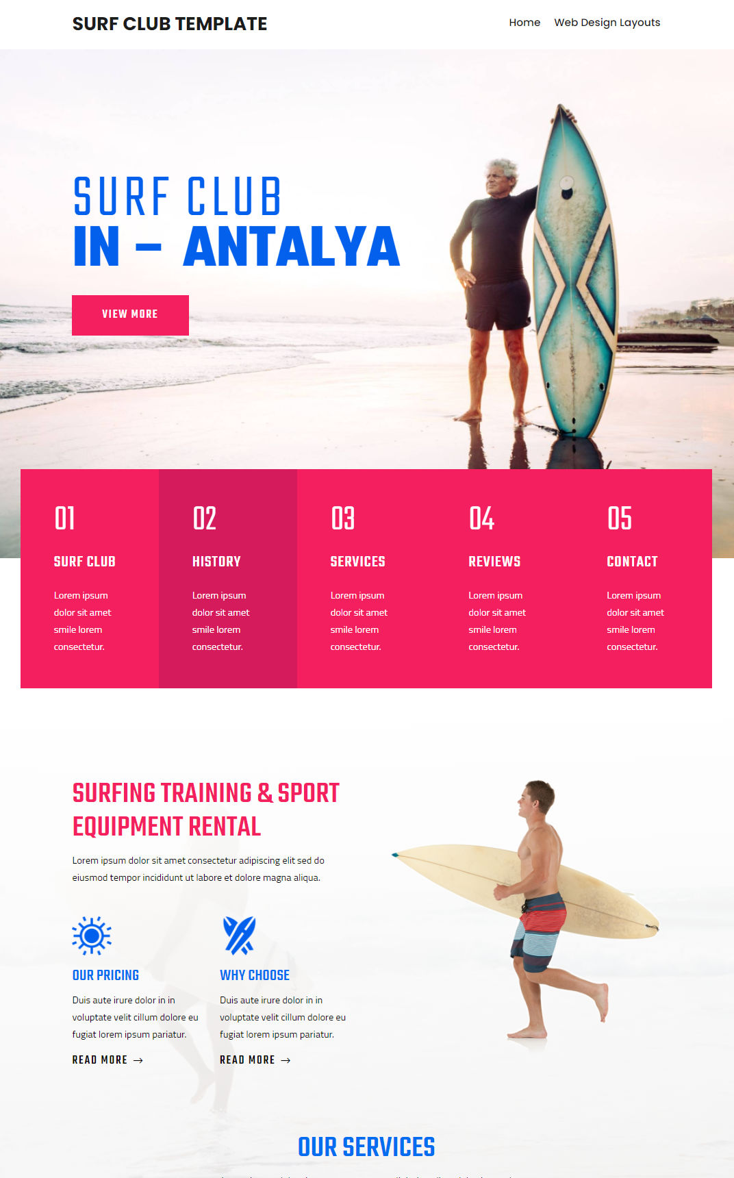 10452 – Surf Club Website Design