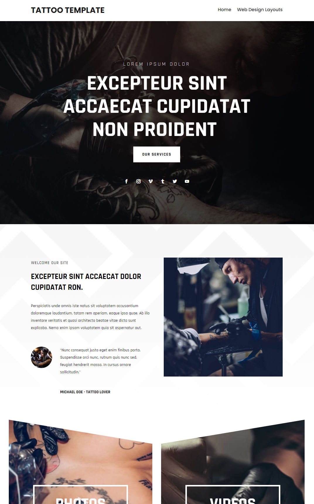 10458 – Tattoo Website Design