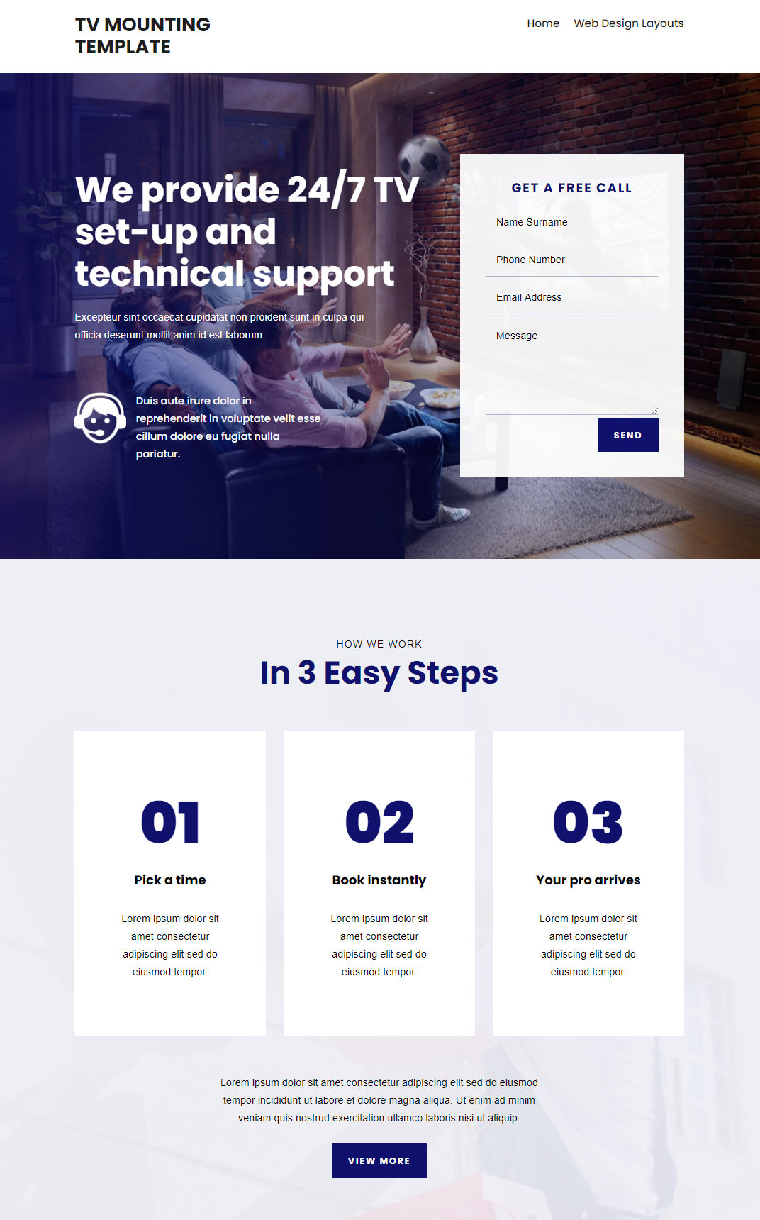 10466 – Tv Mounting Website Design