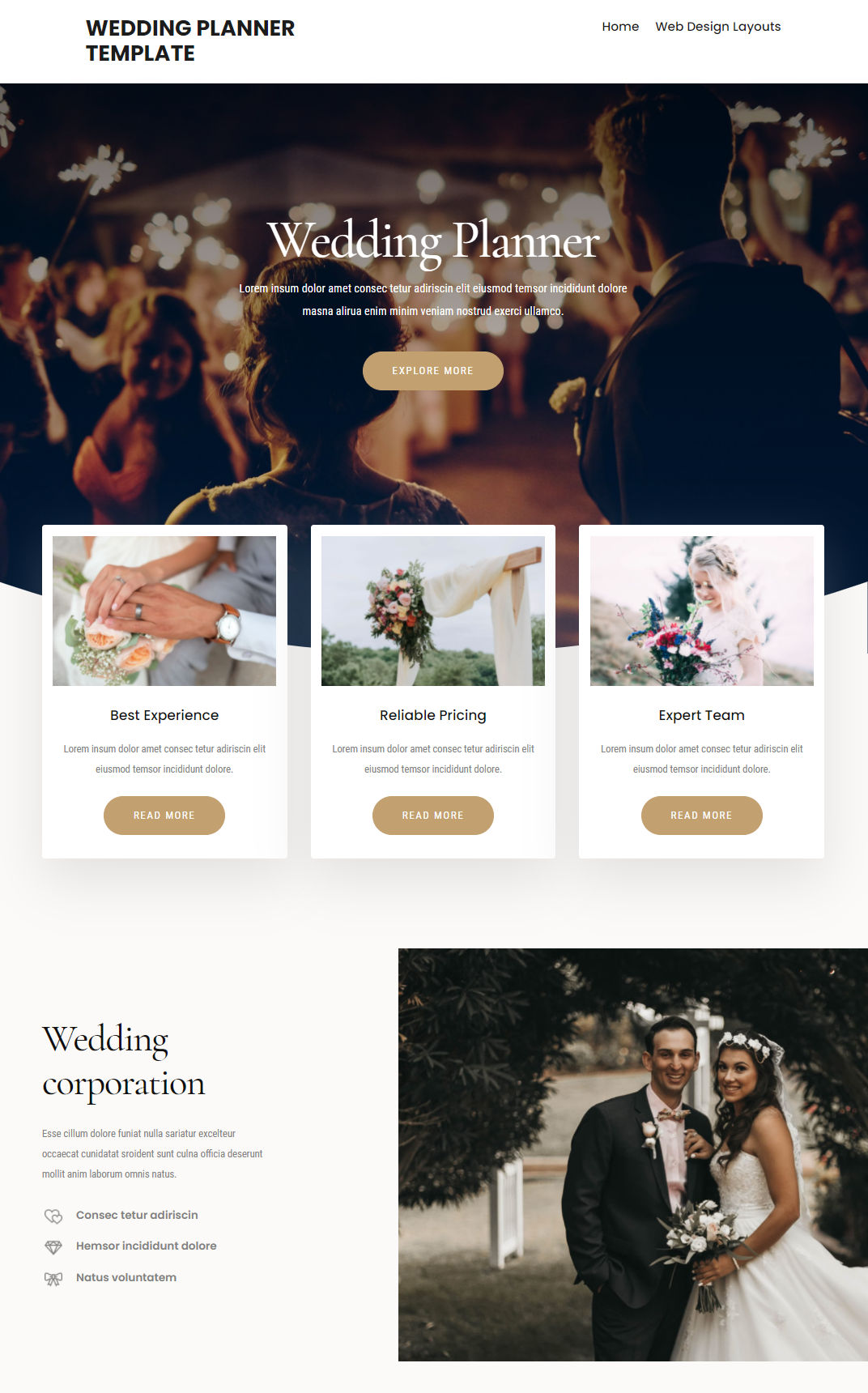 10475 – Wedding Planner Website Design